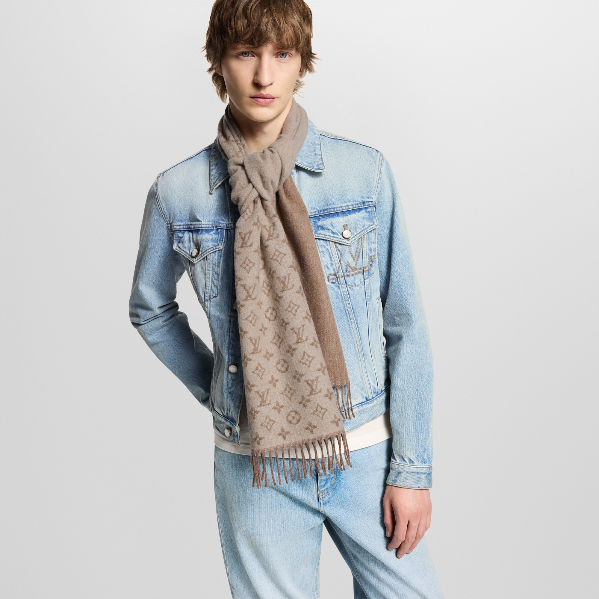 Monogram Gradient Scarf S00 - Men - Accessories | LOUIS VUITTON ®
